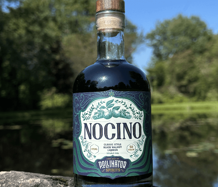 Small-batch walnut liqueur aged 12 months for bold, spiced complexity